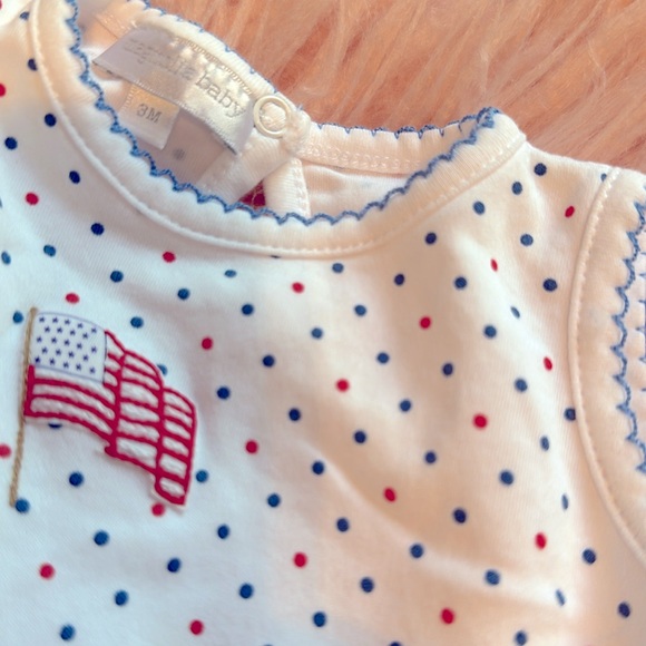 Magnolia Baby Flag Polka Dot Ruffled outfit. Perfect condition! - Picture 5 of 5